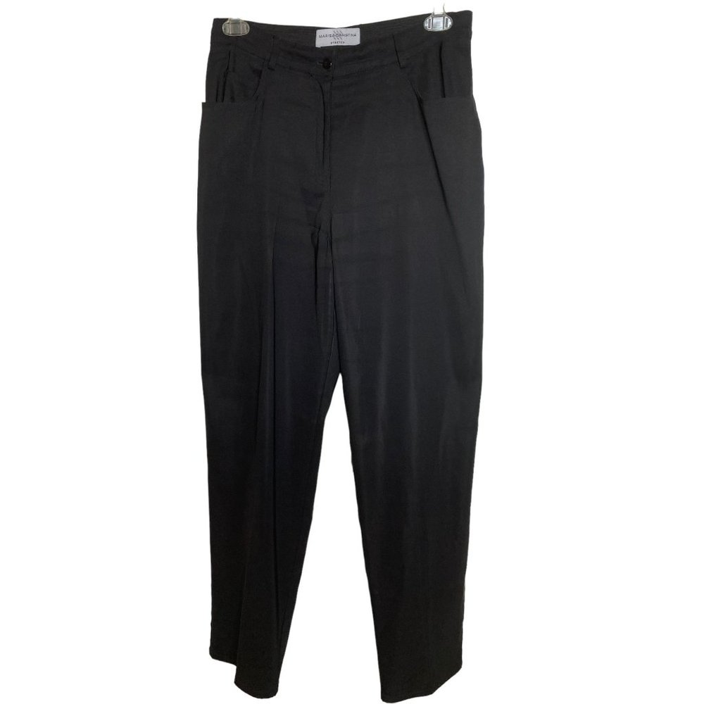 Marisa Christina Womens Black Stretch Dress Pants with Pockets Size 10 Office